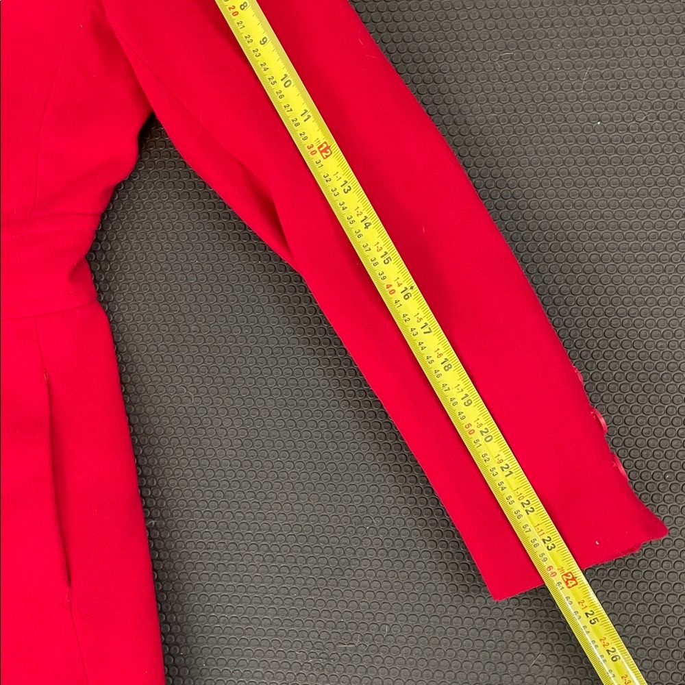Forever XXI Red Button-Up Coat Sz M - Picture 6 of 12
